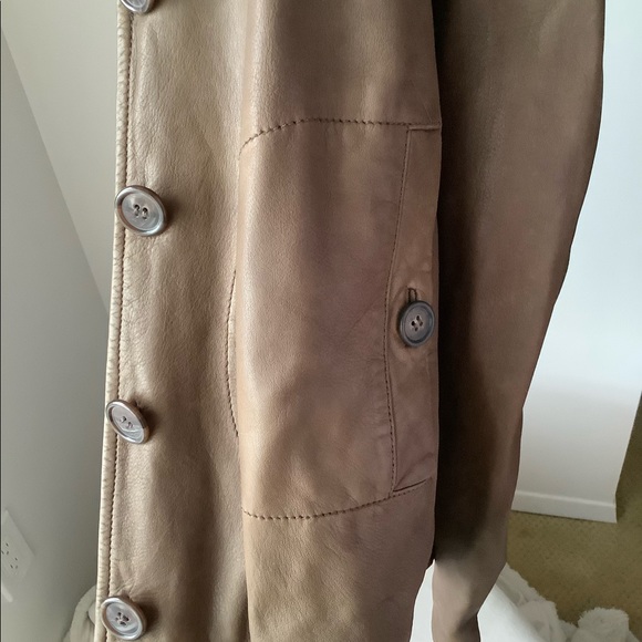 Reiss Brown Leather Jacket - Picture 5 of 8